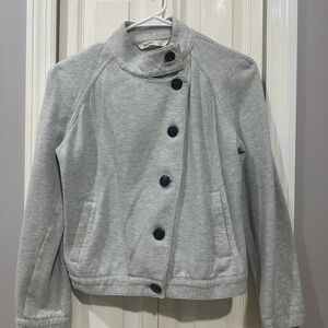 Old Navy Button-Up Jacket Sweater Gray with Pockets
